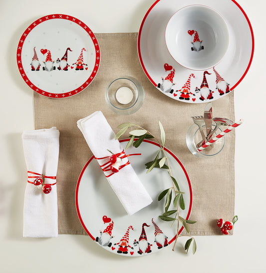 16pc Folksy Gnome Dinner Set